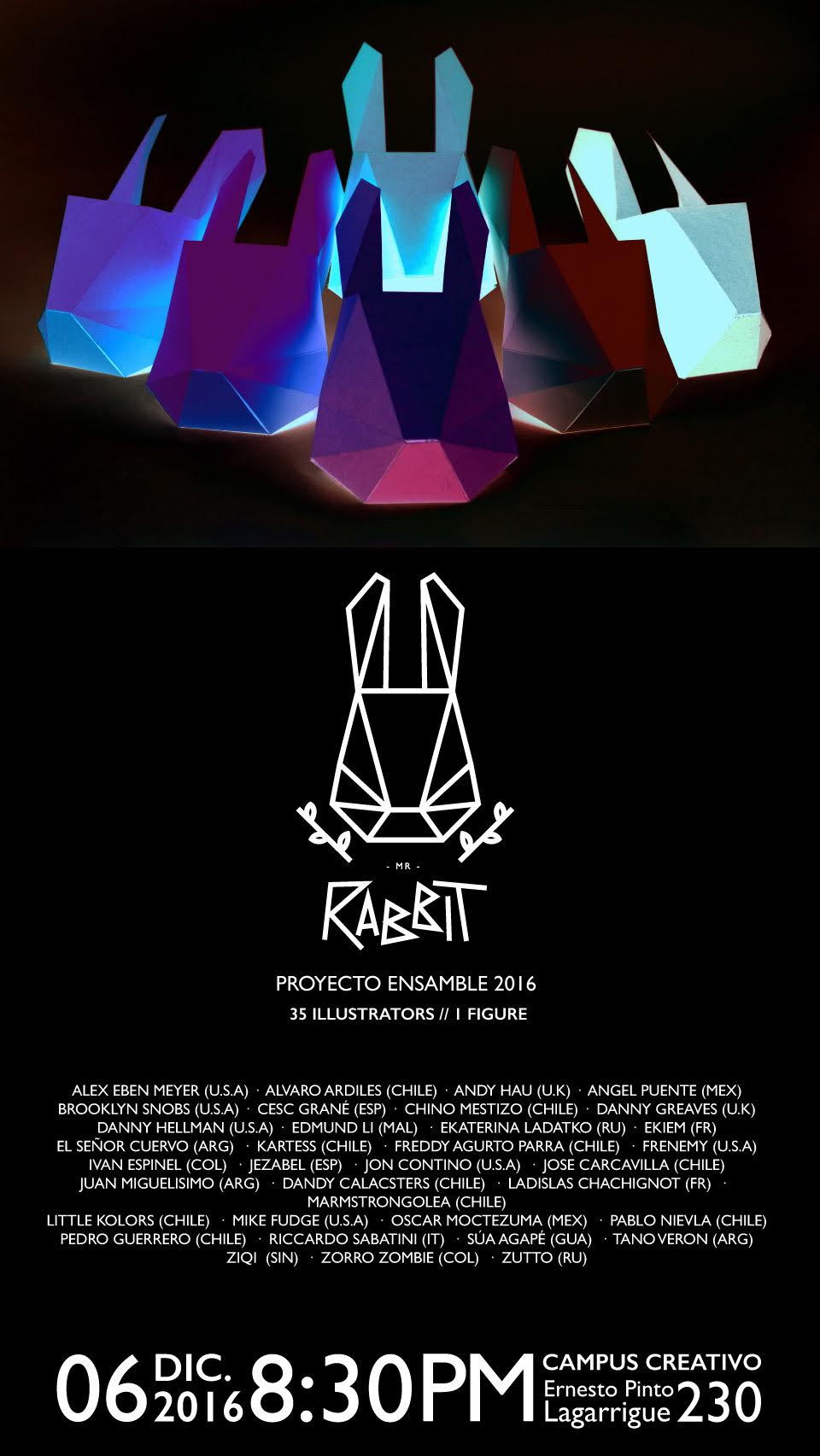 exhibition Mr Rabbit - illustration -Proyecto Ensamble 2016