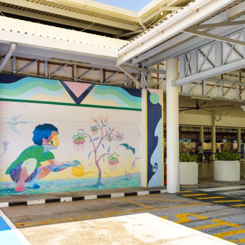 Mahé ocean mural - Ladislas mural -Seychelles international airport