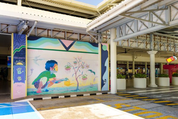 Mahé ocean mural - Ladislas mural -Seychelles international airport