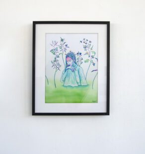 Flooding Woman 1 - 41x31cm - mixed media on paper - Ladislas