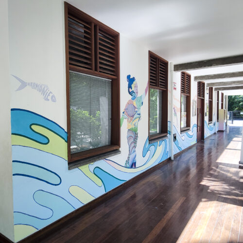 Mural Alliance Française des Seychelles - Ladislas detail