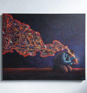 À La Lueur De L'Espoir - 100X81cm - 2026 Original painting by Ladislas