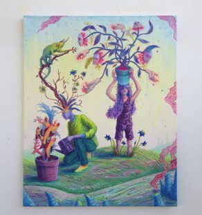 Jardineria En Pareja - 81X65cm - 2026 Original painting by Ladislas